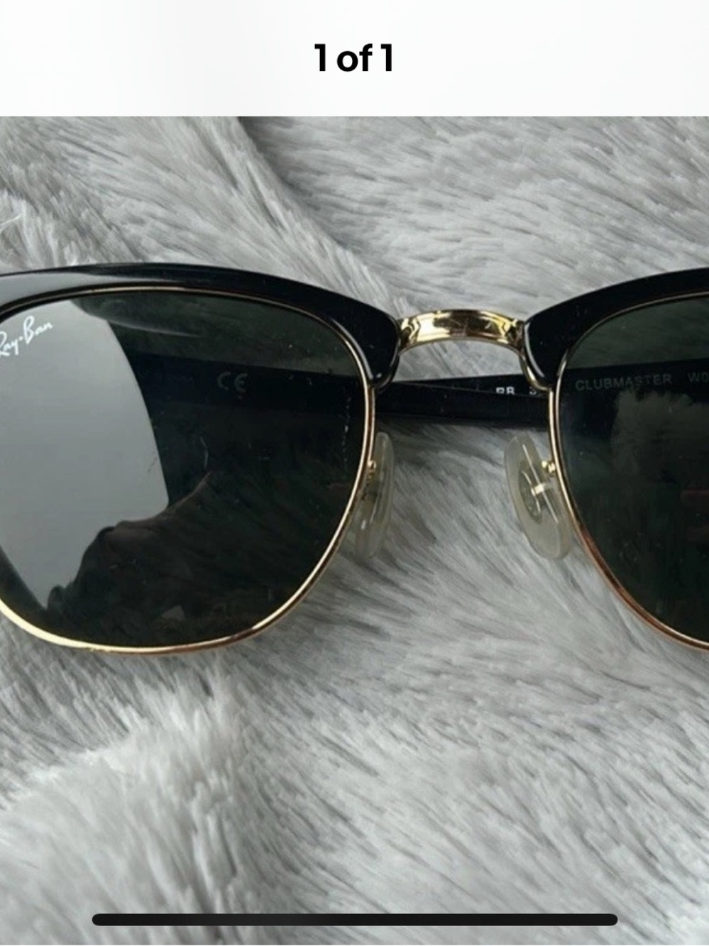 Ray-Ban Clubmaster Sunglasses in Black & Gold with Green Lenses